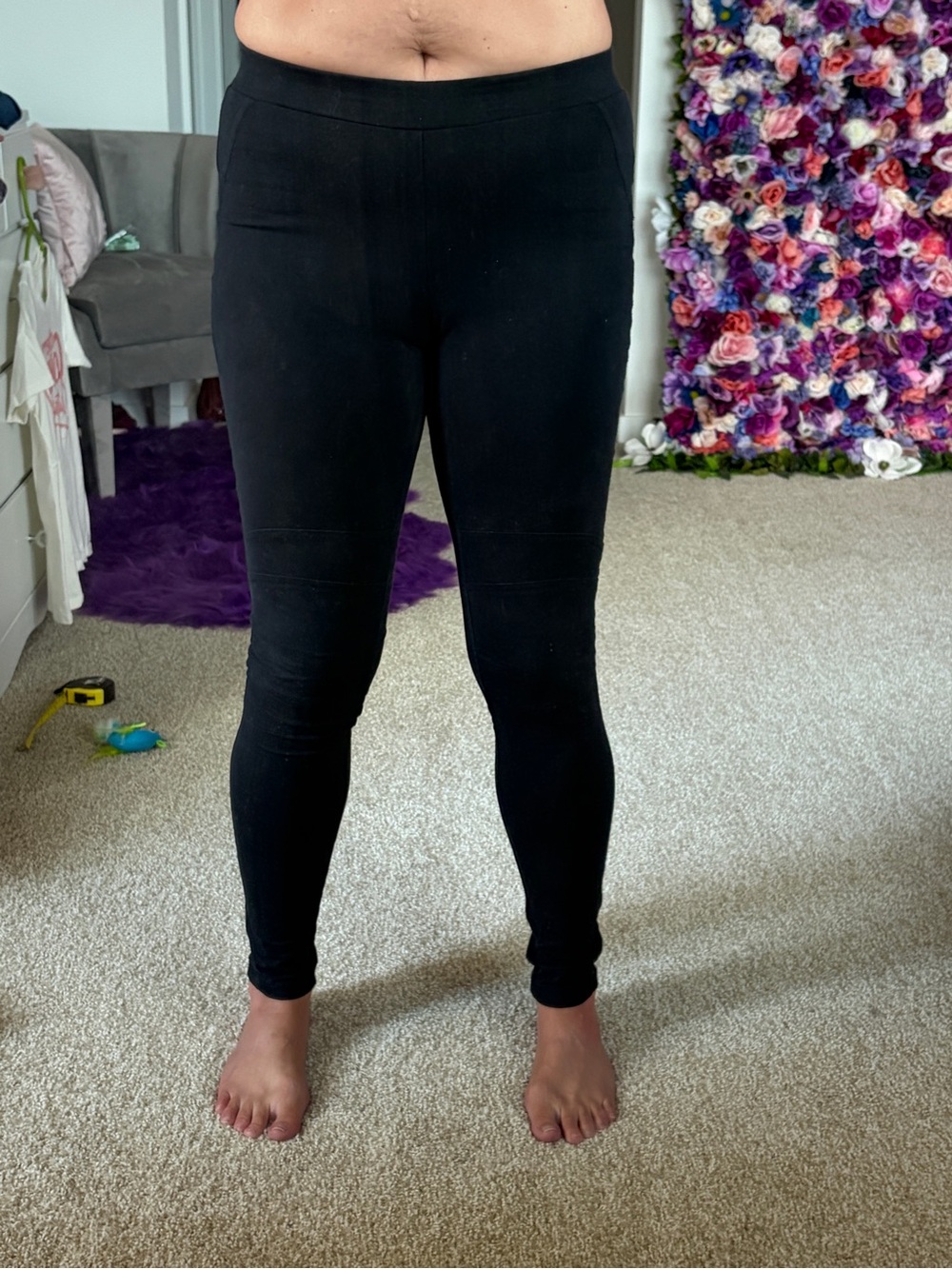 Frenchi Black Moto Leggings